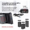 Compatibilidad baterias y opciones de alimentacion electrica Monitor Desview P5ii