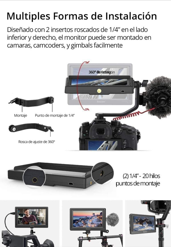 Monitor De Campo Desview R5ii 5.5 Hdmi 4k Para Camaras Dslr - Image 8