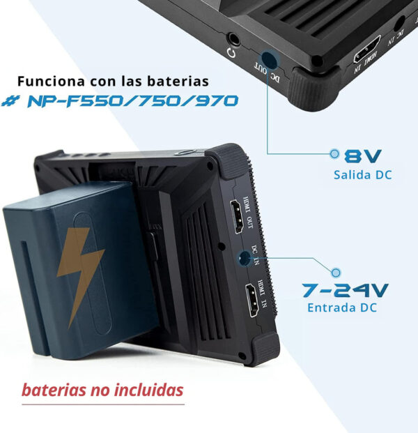 Monitor De Campo Desview R5ii 5.5 Hdmi 4k Para Camaras Dslr - Image 3