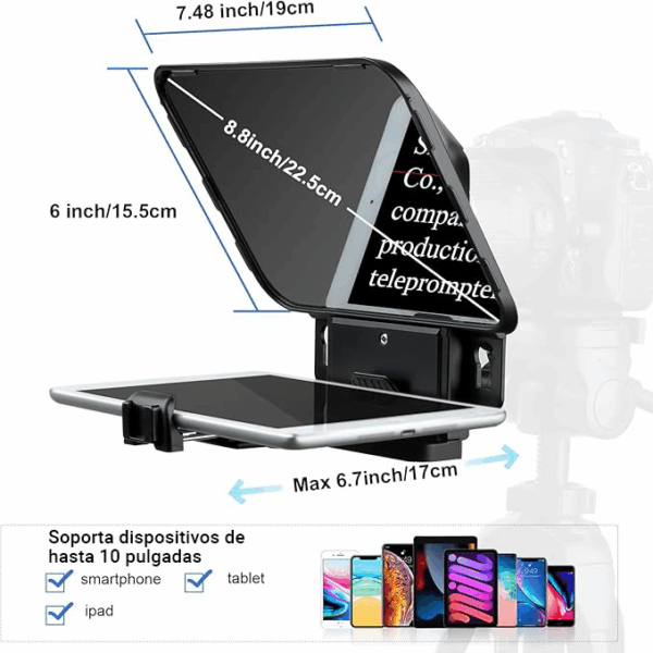 Desview T3 Teleprompter Portatil 11  Tablets Y Celulares - Image 9