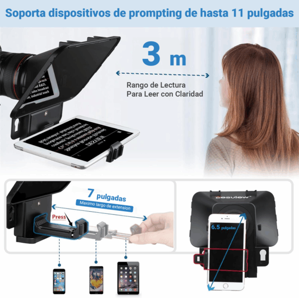 Desview T3 Teleprompter Portatil 11  Tablets Y Celulares - Image 2