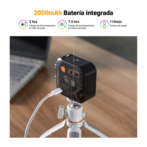 Mini Luz Led RGB K&F Concept L01 para Fotografía y Video - Image 5