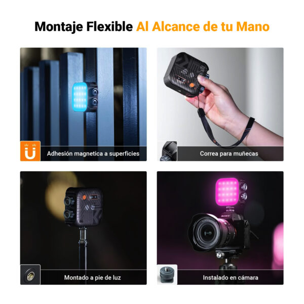 Mini Luz Led RGB K&F Concept L01 para Fotografía y Video - Image 6